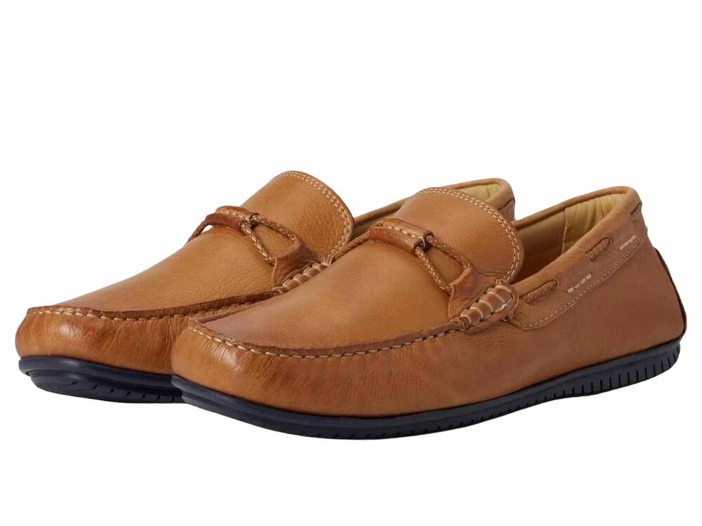 NEW MARTIN DINGMAN men’s bermuda braid loafers in cappuccino
